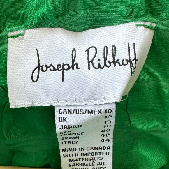 Joseph Ribkoff Island Green Textured Jacket Stand Collar US Size 10 Style 241069 - Picture 8 of 9